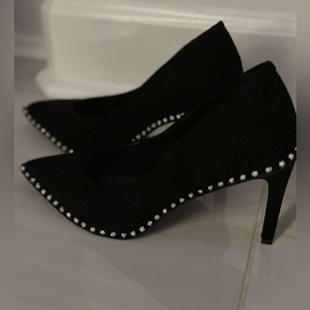 Women’s black studded stilettos